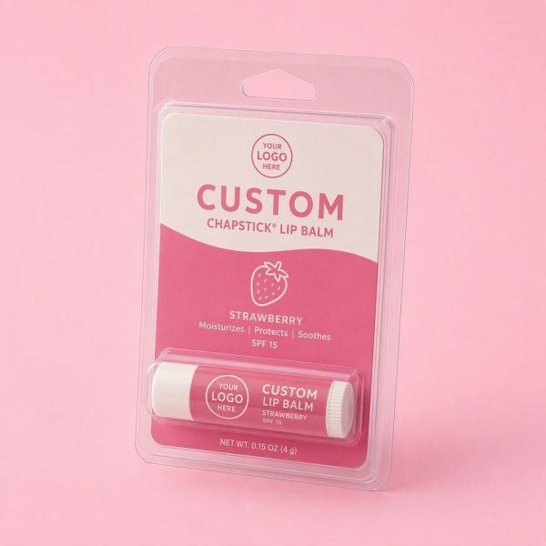 Custom Chapstick Lip Balm Blister Clamshell