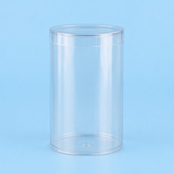Custom Clear Plastic Cylinder Tube Packaging Box with Lid
