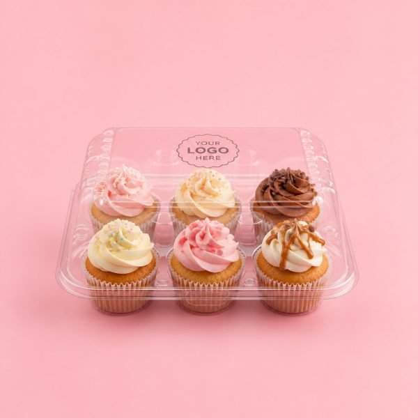 Custom Cupcake Dessert Blister Container with Lid