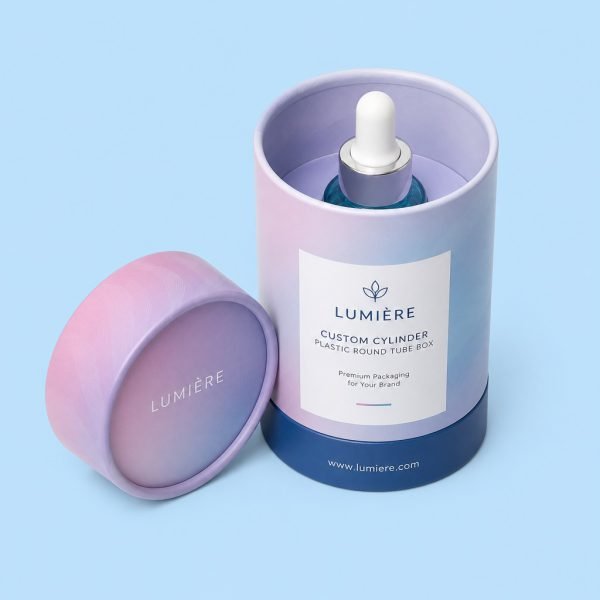 Custom Cylinder Plastic Round Tube Box