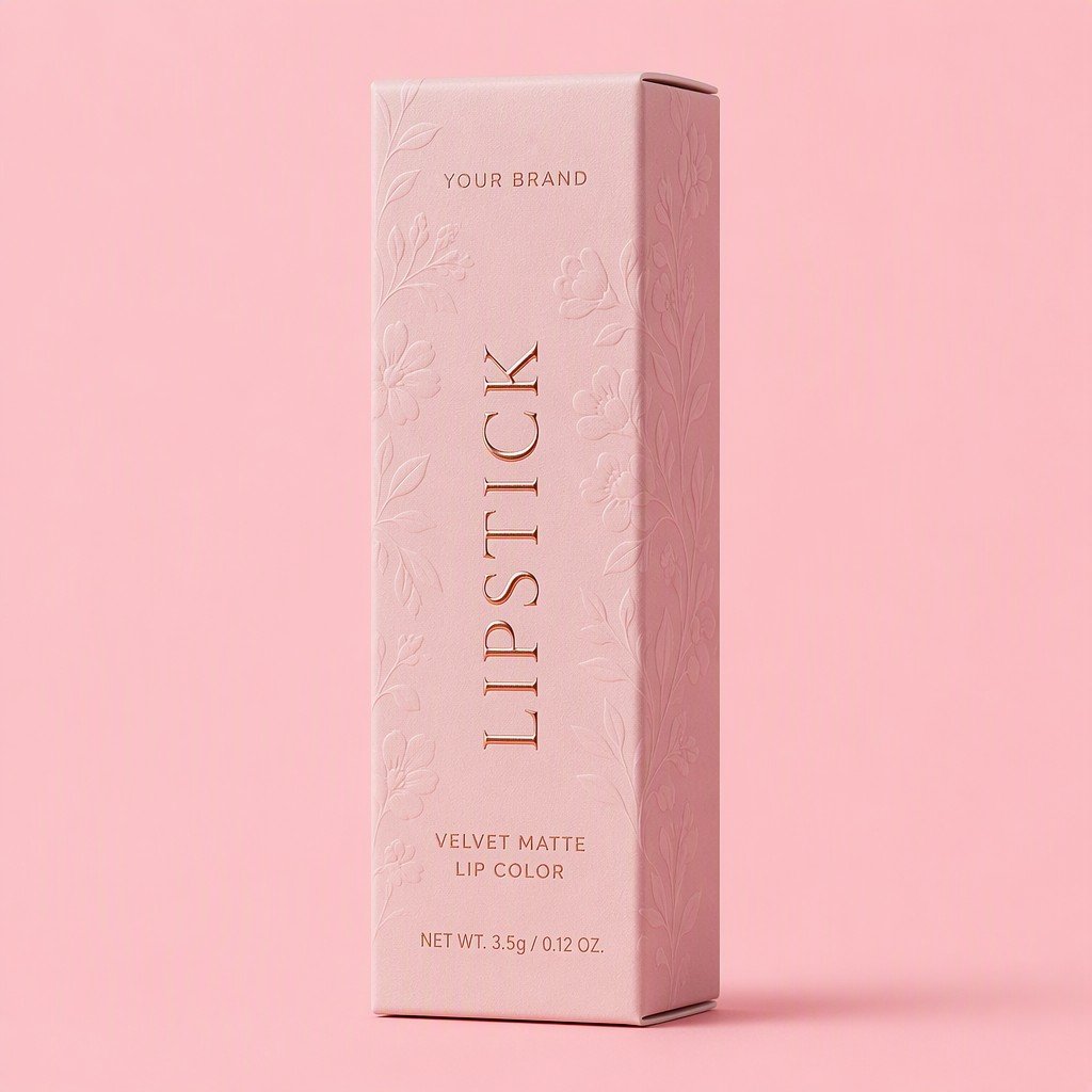 Custom Embossed Matt Lipstick Paper Packaging Box