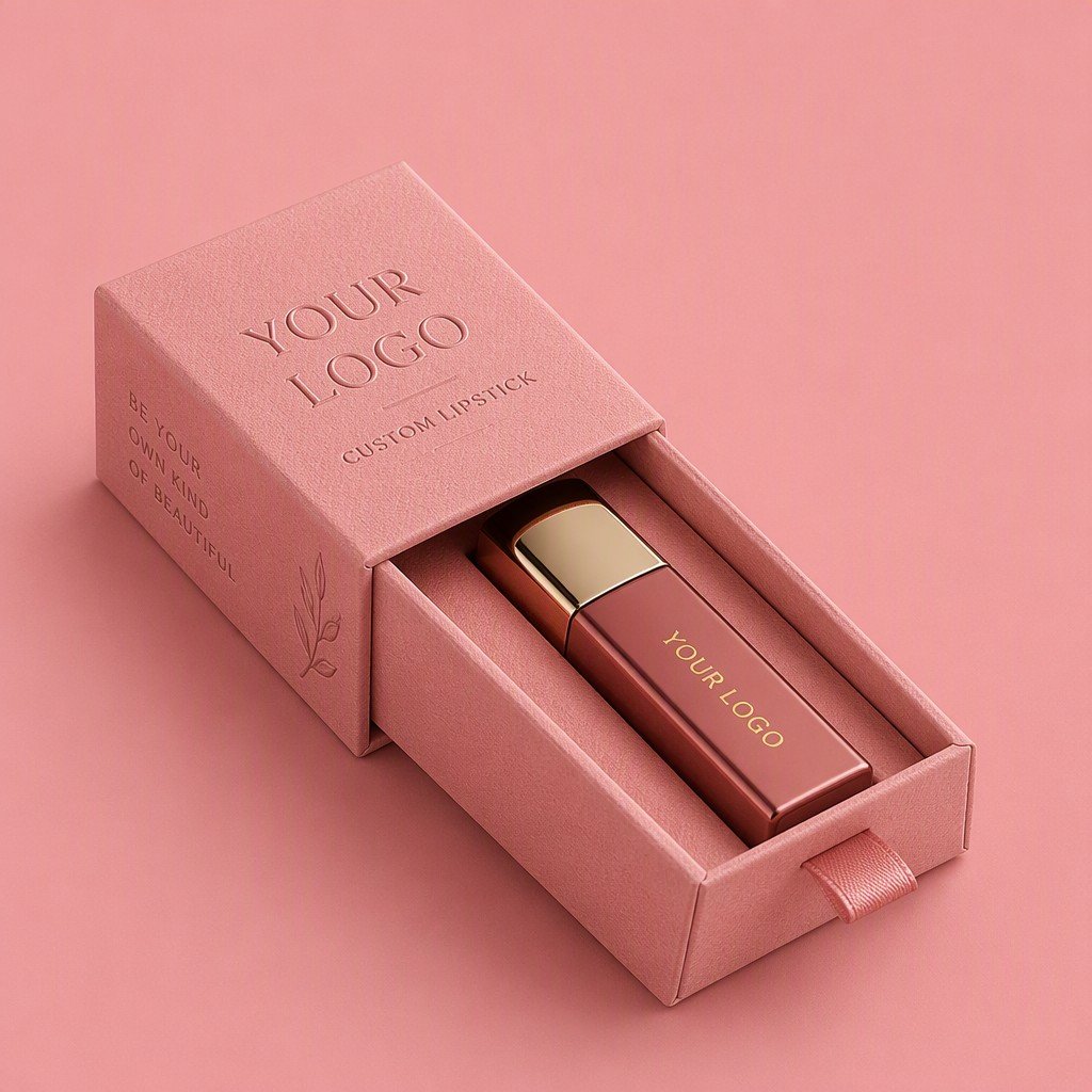 Custom Embossed Matt Lipstick Paper Packaging Box