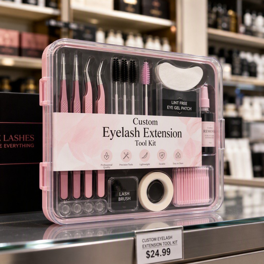Custom Eyelash Extension Tool Kit Plastic Box