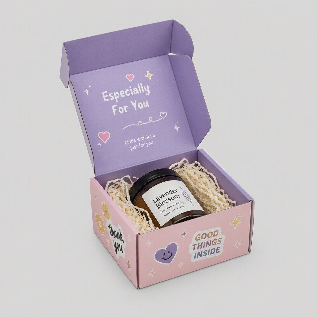 Custom Foldable Sticker Gift Cardboard Box