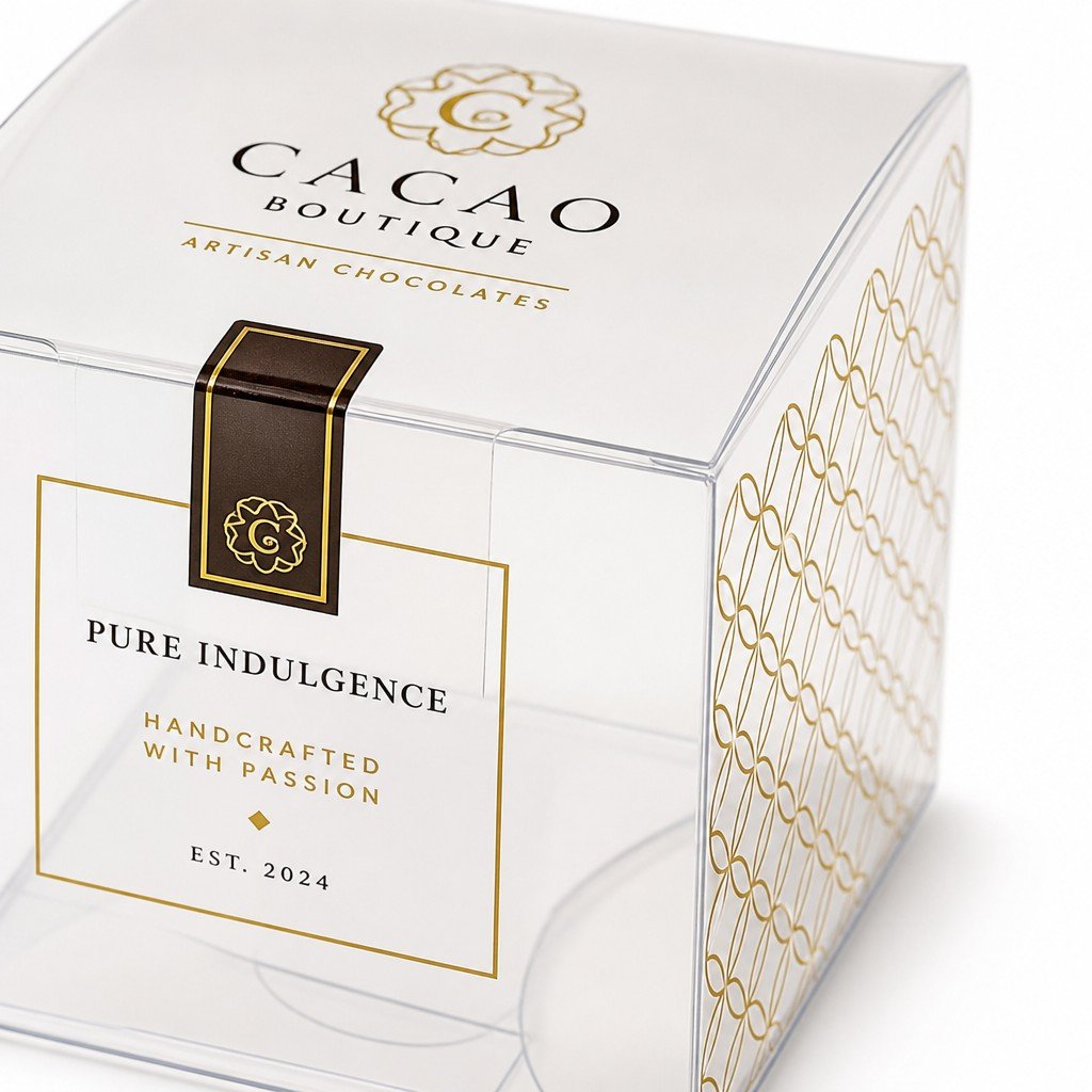 Custom Food Grade Clear Chocolate PET Folding Box