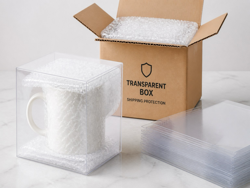 custom fully transparent plastic box design