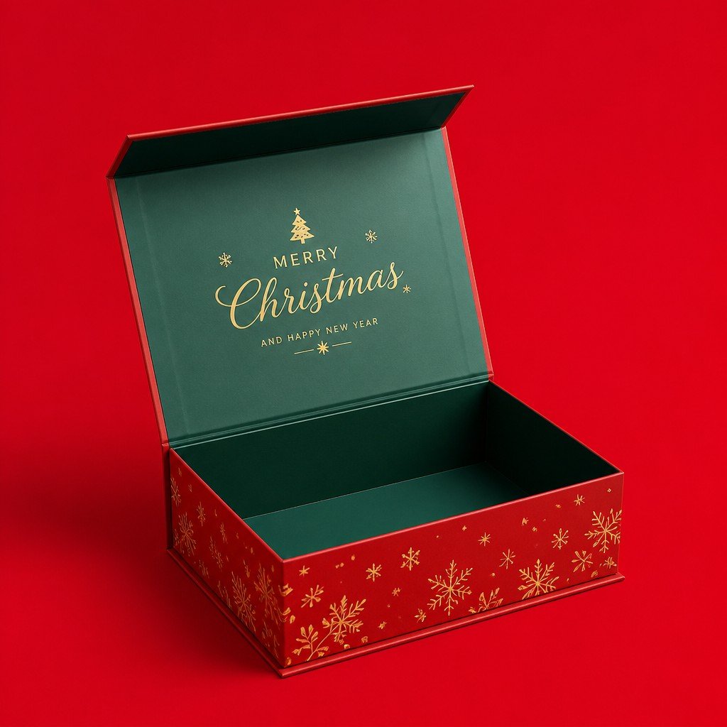 Custom Magnetic Christmas Gift Cardboard Box