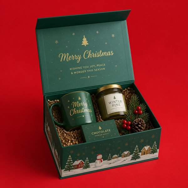 Custom Magnetic Christmas Gift Cardboard Box