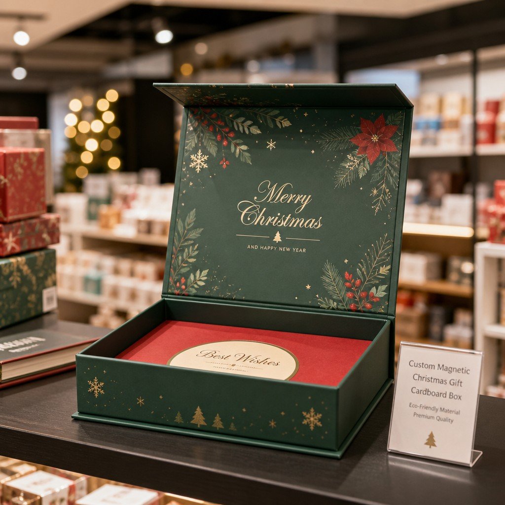 Custom Magnetic Christmas Gift Cardboard Box