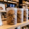 Custom PET Frosted Food Cookies Cylinder Box with Lid
