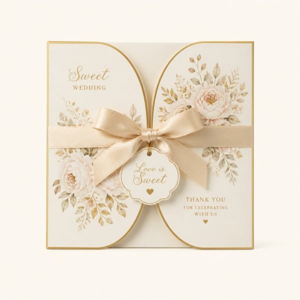 Custom Wedding Chocolate Candy Box Art Paper Folder