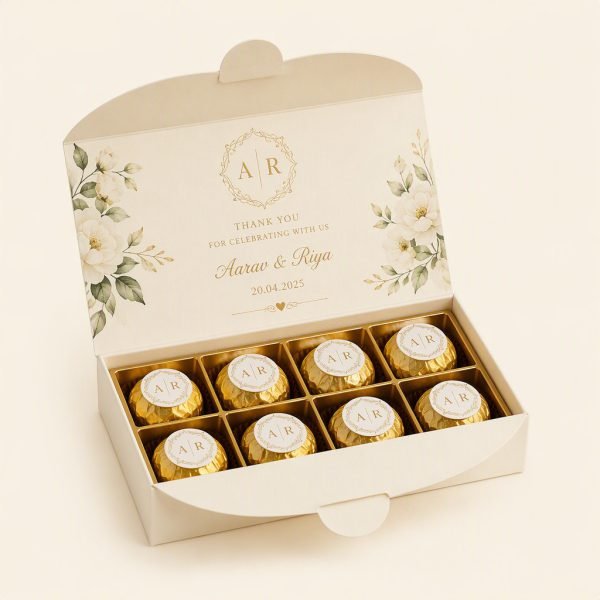 Custom Wedding Chocolate Candy Box Art Paper Folder