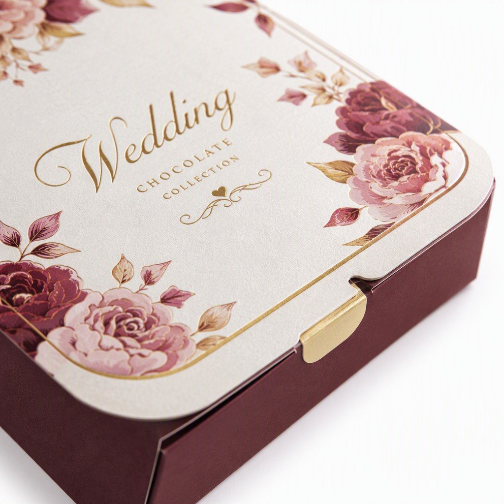 Custom Wedding Chocolate Candy Box Art Paper Folder