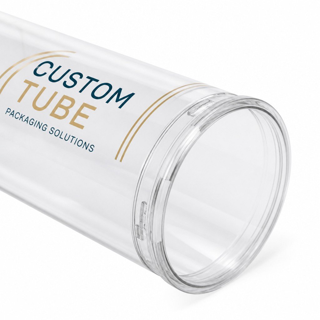 custom printed round tube with rolled edge detail