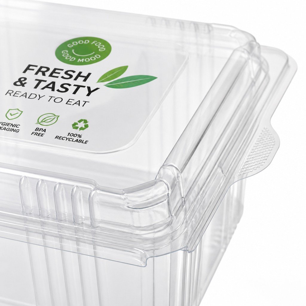Disposable Clear Plastic Packing Box for Retail Foods