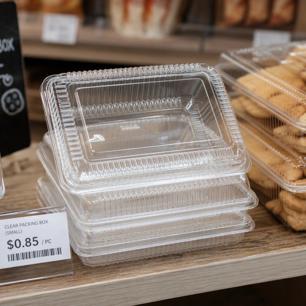 Disposable Clear Plastic Packing Box for Retail Foods