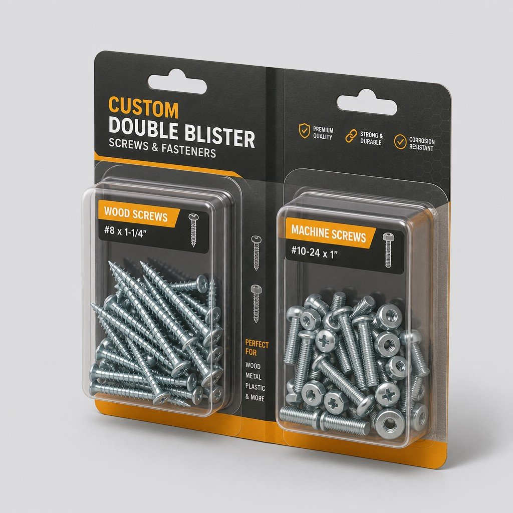 Custom Double Blister for Screws and Fasteners