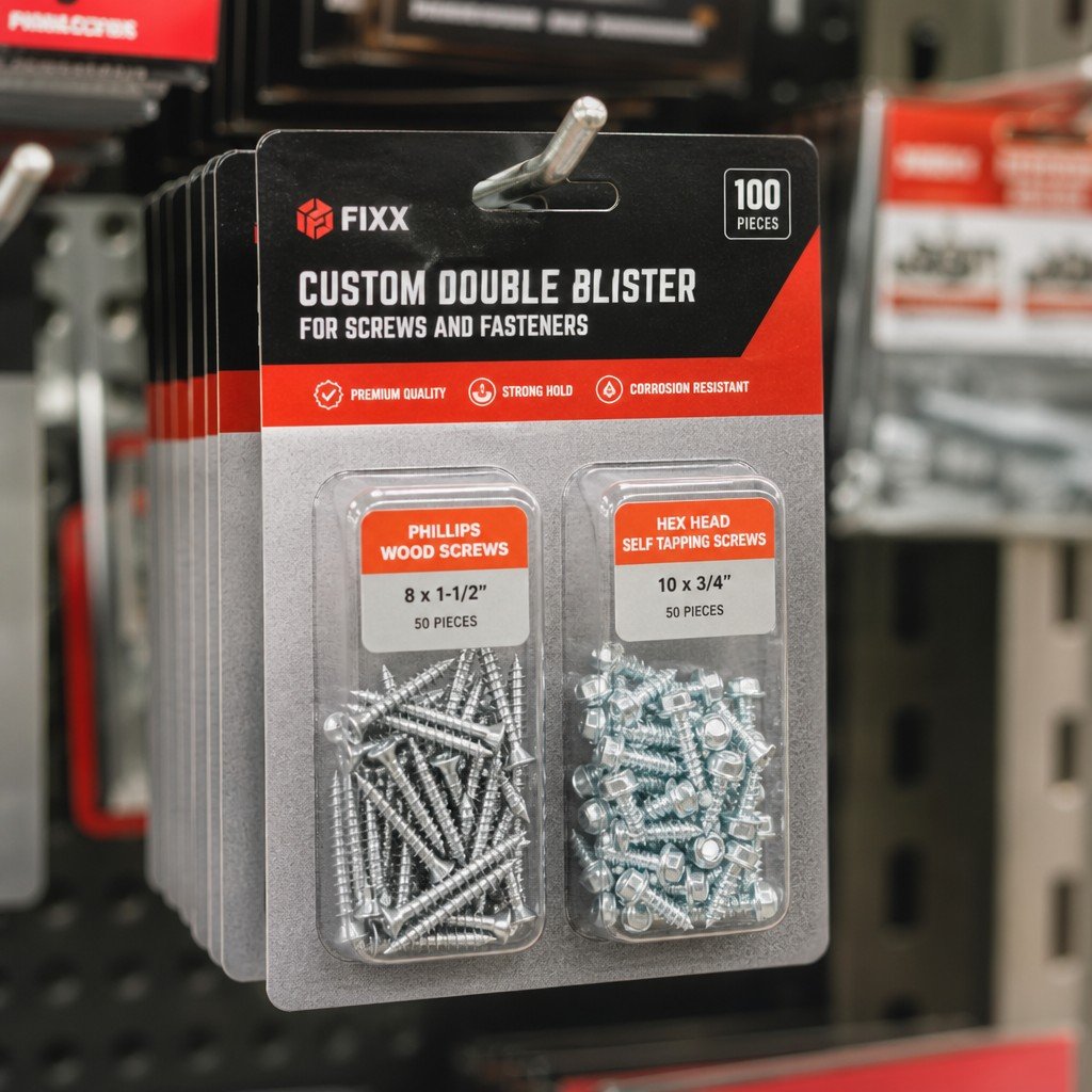 Custom Double Blister for Screws and Fasteners