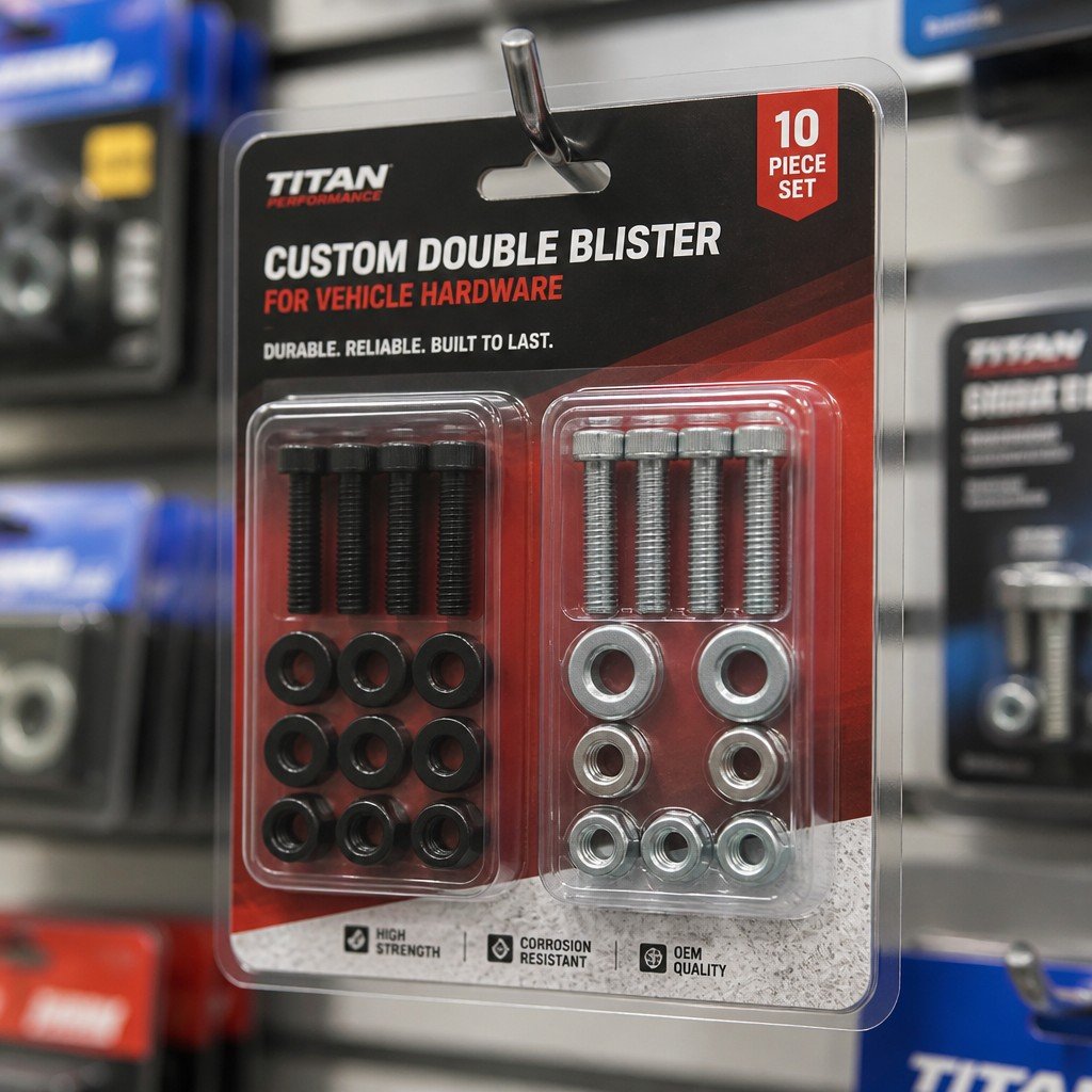 Custom Double Blister for Vehicle Hardware