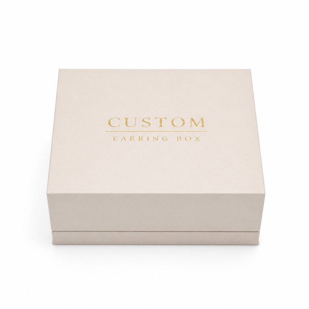 earring rigid box custom paper packaging