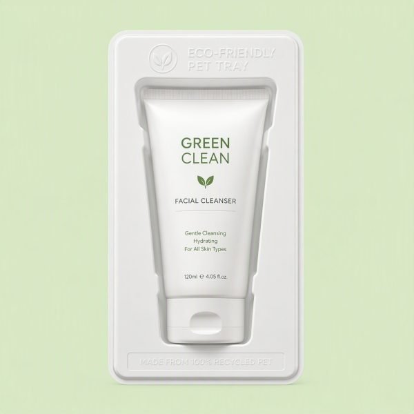 Eco-friendly PET White Facial Cleanser Blister Tray