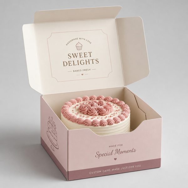 Custom Folding Carton for Bakery Cakes