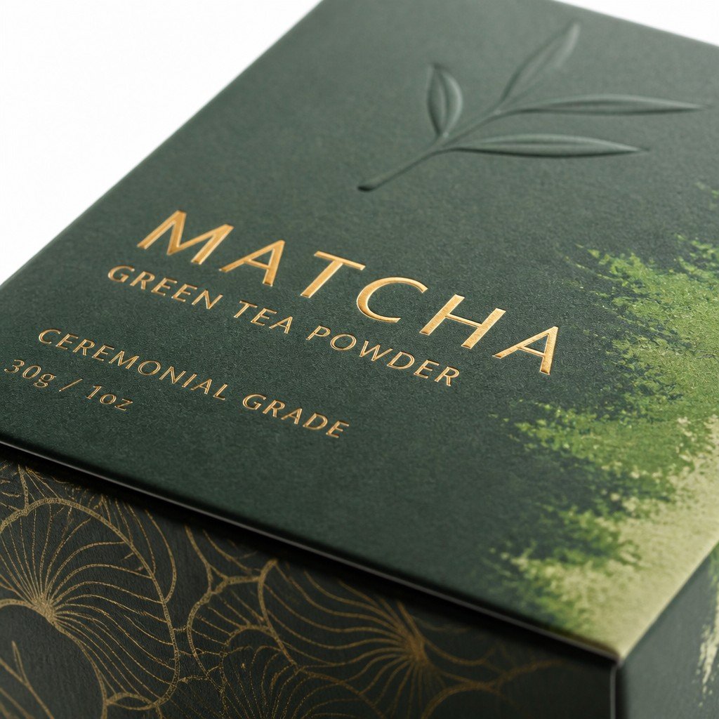 custom printing and finishing detail on paper box