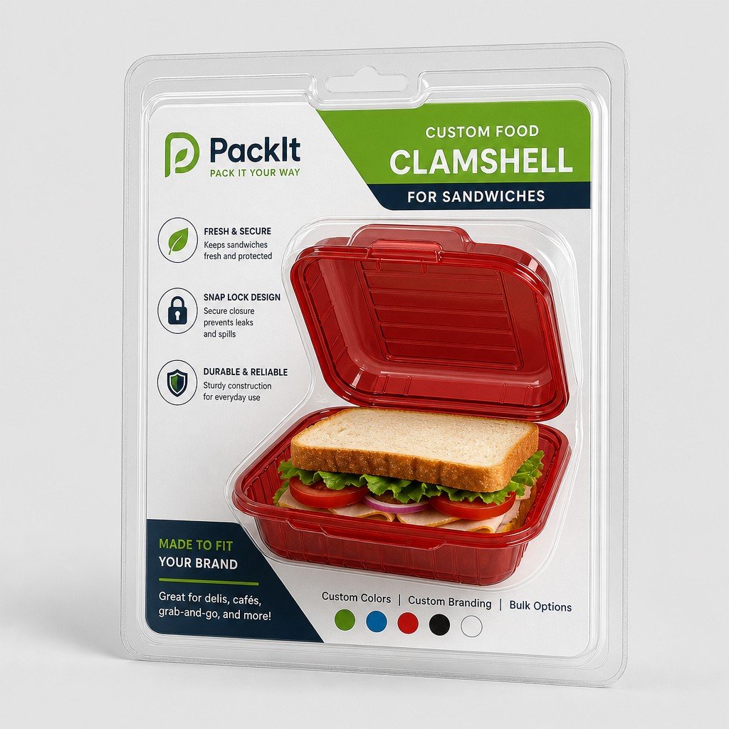 Custom Food Clamshell for Sandwiches