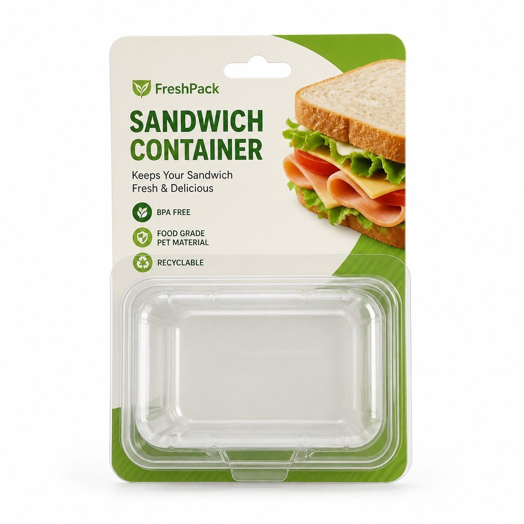 Custom Food Clamshell for Sandwiches