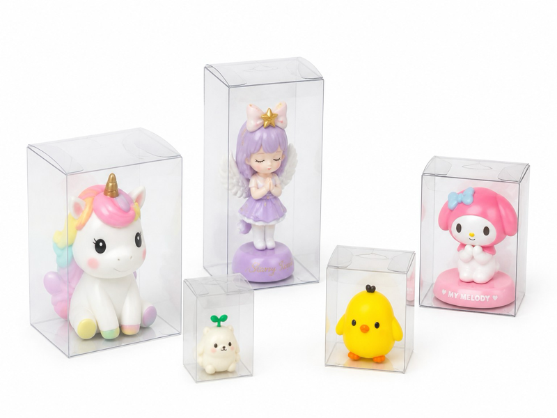 fully transparent plastic box for food display