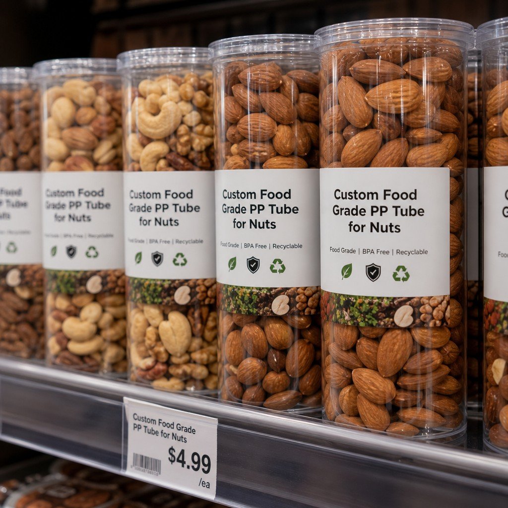 Custom Food Grade PP Tube for Nuts