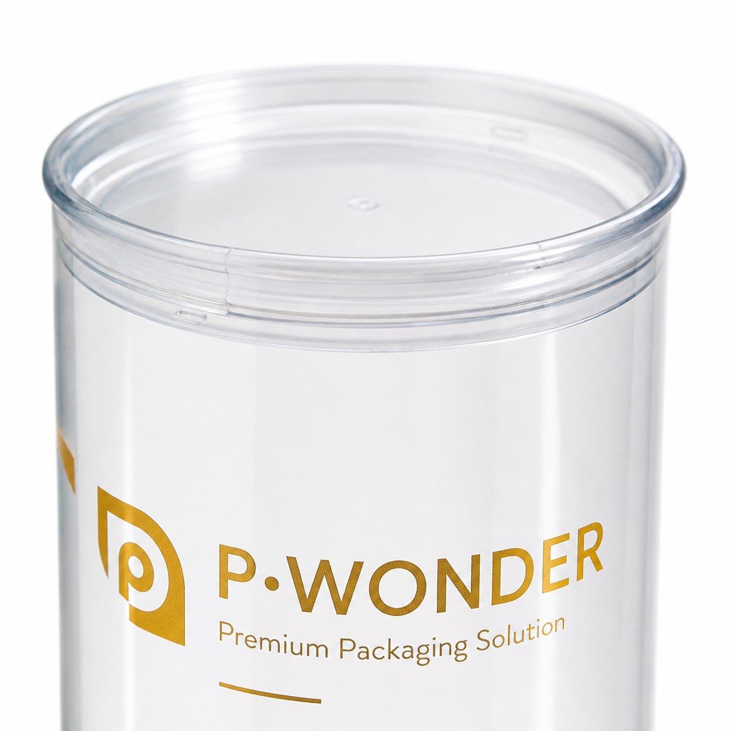 custom printed round tube with rolled edge detail