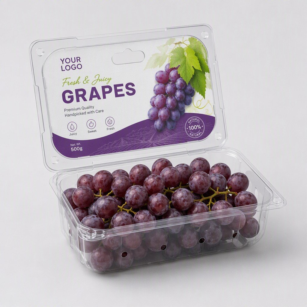 Custom Fruit Clamshell for Grapes