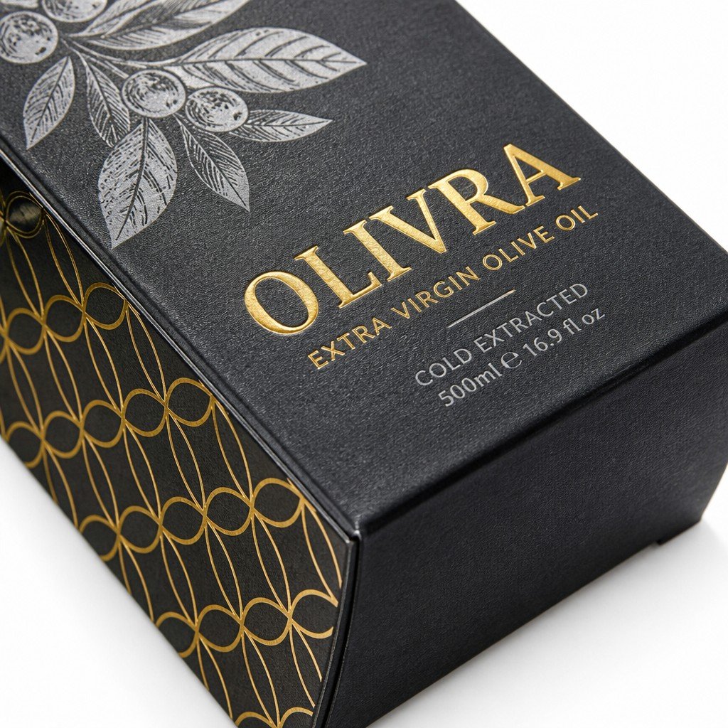 custom printing and finishing detail on paper box