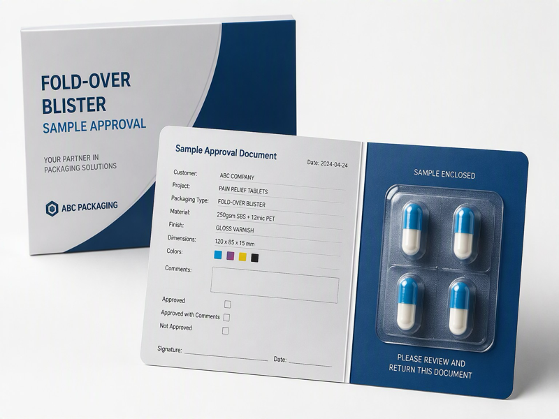 custom custom fold-over blister packaging cost
