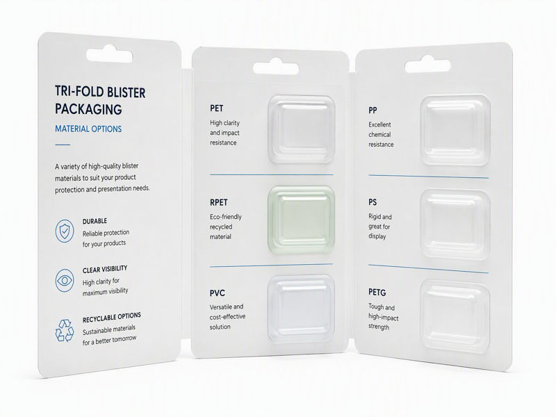 custom custom tri-fold blister packaging cost