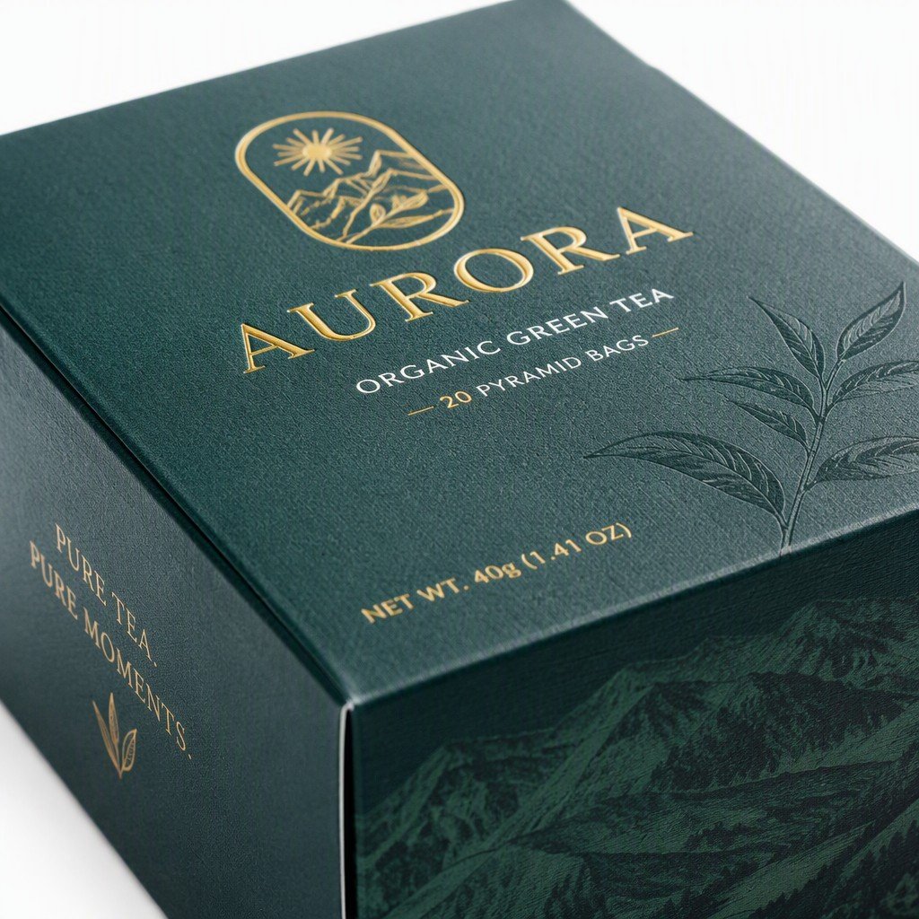 custom printing and finishing detail on paper box