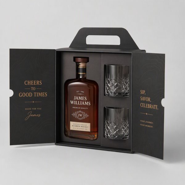 Custom Liquor Gift Box with Handle