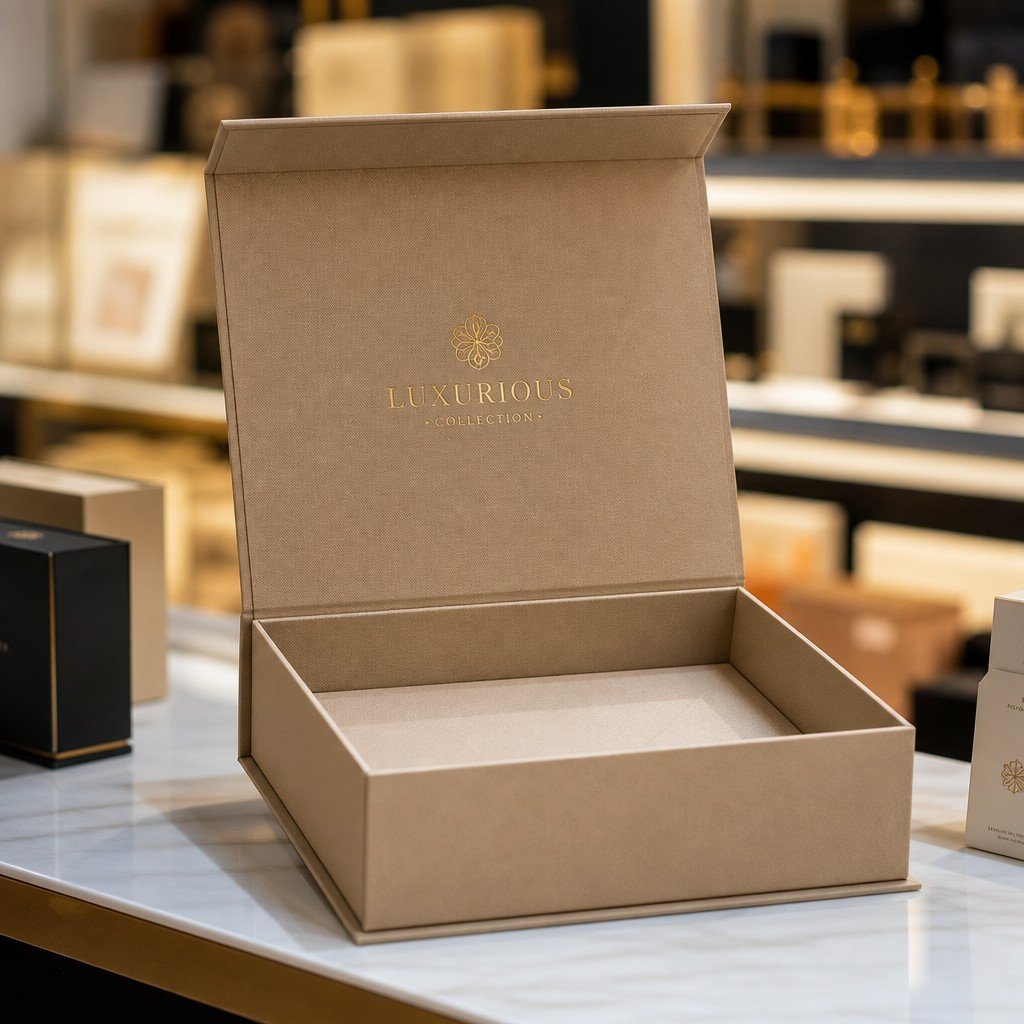custom packaging in a retail scene