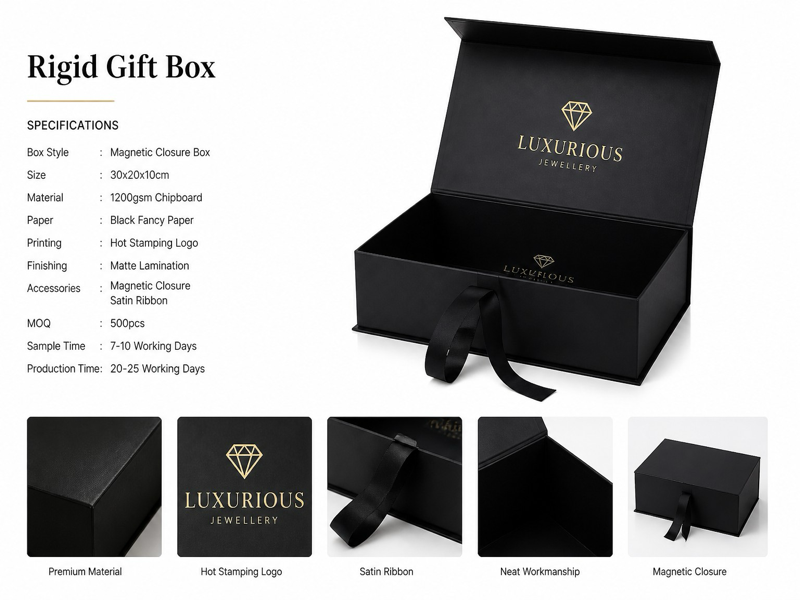 rigid gift box for luxury food