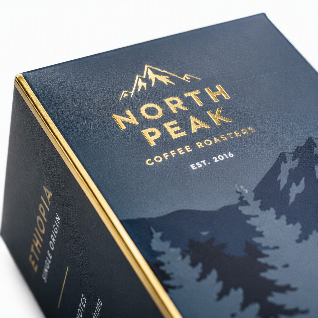 custom printing and finishing detail on paper box