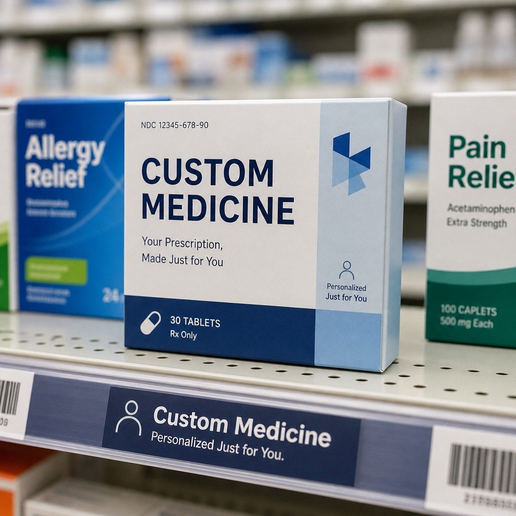 paper box packaging on retail display shelf