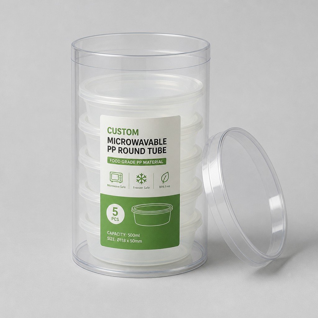 Custom Microwavable PP Round Tube