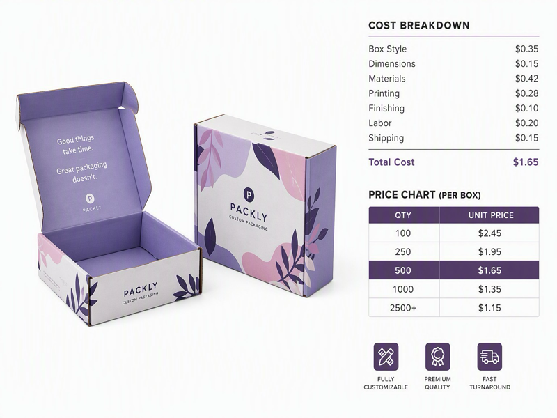 custom printed folding box MOQ