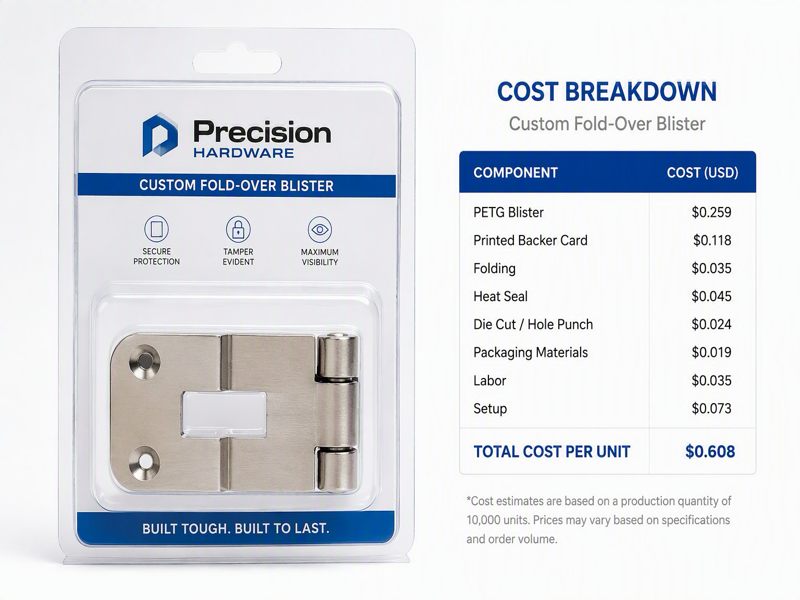 fold-over blister packaging MOQ