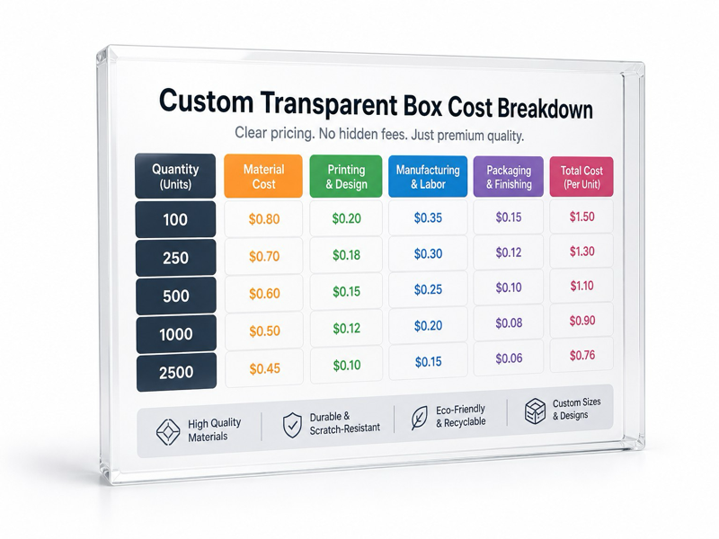 fully transparent plastic box MOQ