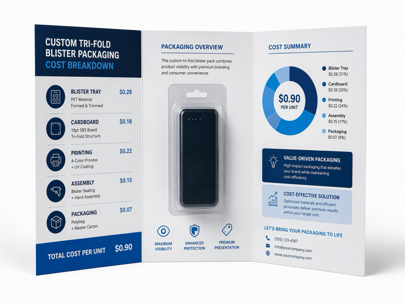 tri-fold blister packaging MOQ