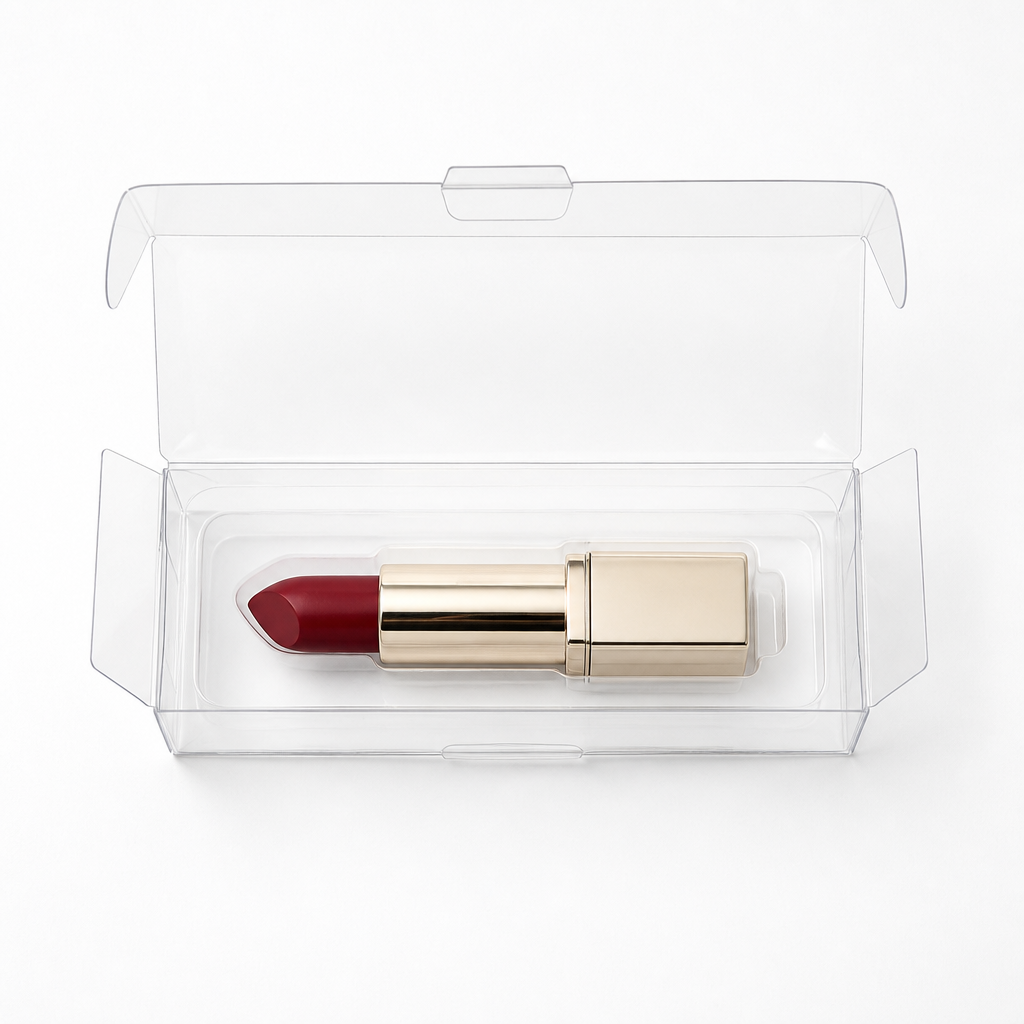 Custom Clear Folding Box for Lipstick with UV Printing