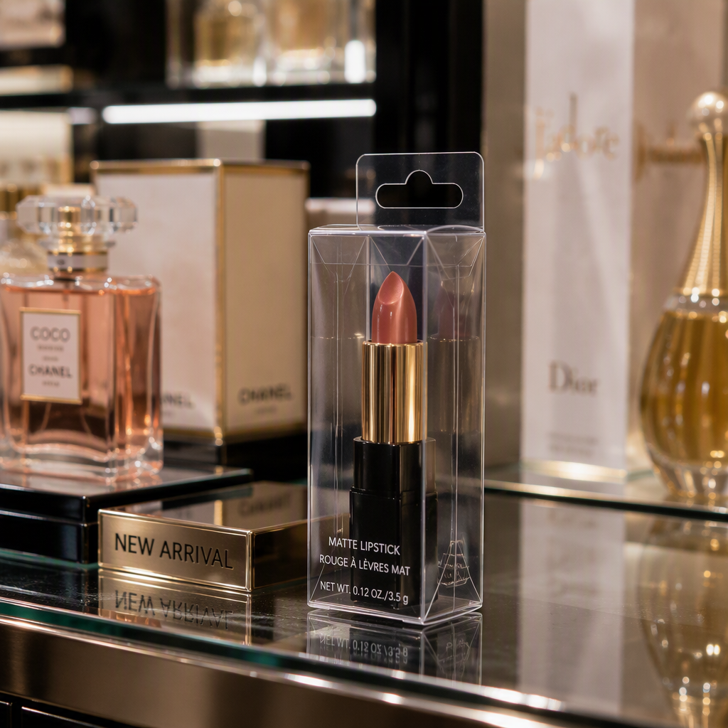 custom lipstick box retail display scene