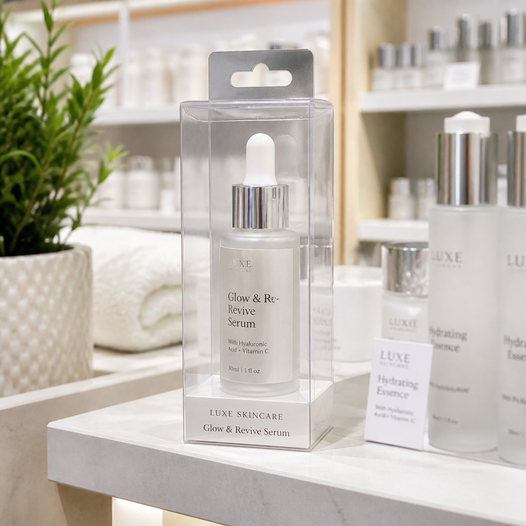 Custom Transparent Box for Skincare Serum